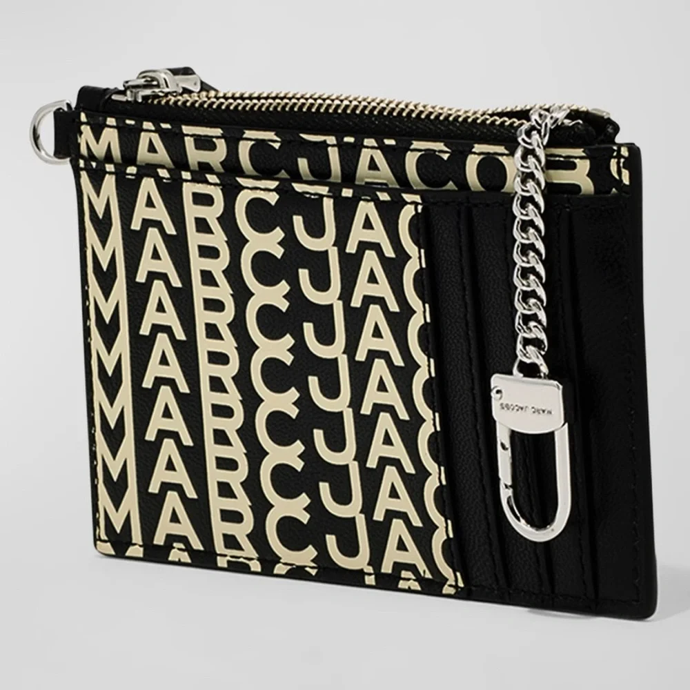 New Marc Jacob The Monogram Leather Top Zip Wristlet